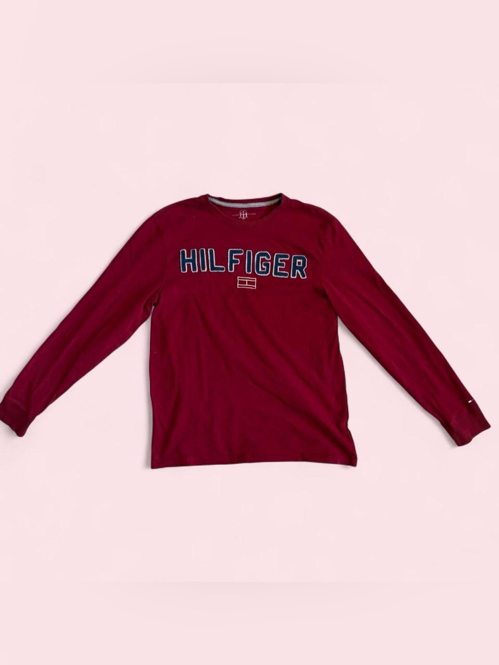 Tommy Hilfiger Embroidered Logo Long Sleeve Tee | Men’s Medium